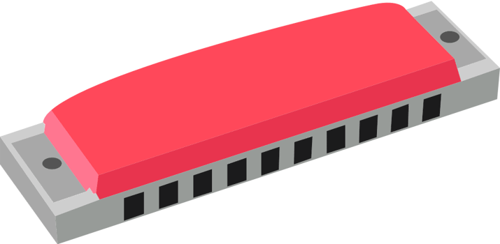 Music instrument harmonica vector