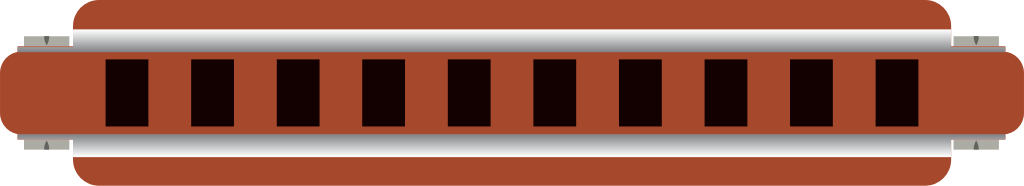 Music instrument harmonica vector