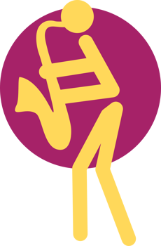 Musician icon saxophone vector