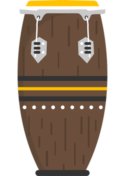 Percussion instrument conga vector
