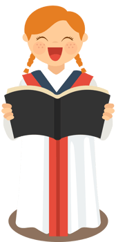 Choir girl vector