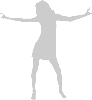 Dancing girl vector