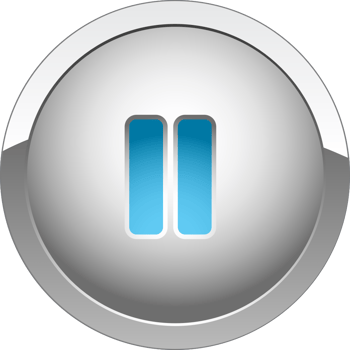 Music button pause vector