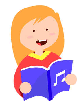 Choir girl vector