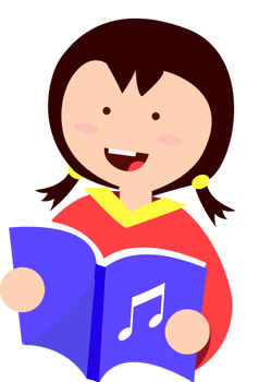 Choir girl vector