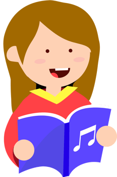 Choir girl vector