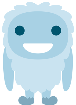 Yeti emoticon laugh vector