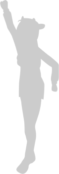 Cute dancing girl vector