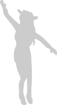 Cute dancing girl vector
