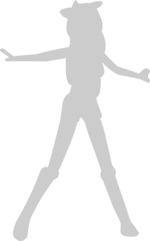 Cute dancing girl vector