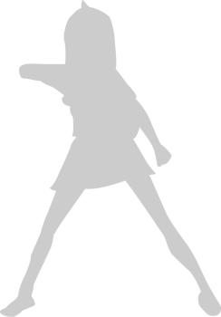 Cute dancing girl vector