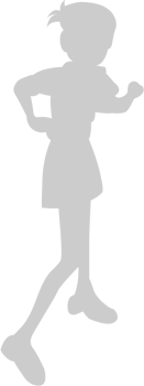 Cute dancing girl vector