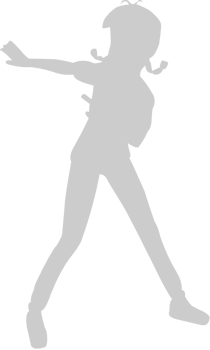 Cute dancing girl vector