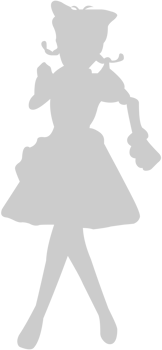 Cute dancing girl vector