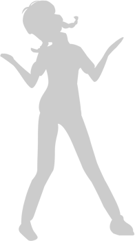 Cute dancing girl vector