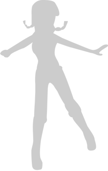 Cute dancing girl vector