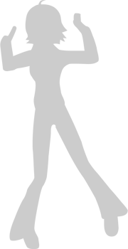 Cute dancing girl vector