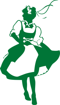 Dancing germany women vector