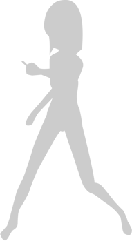 Cute dancing girl vector