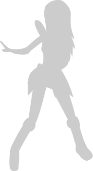 Cute dancing girl vector