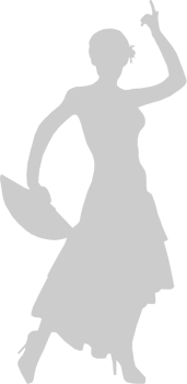 Dancer with fan vector
