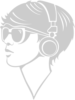 Girl listening music with headhone vector