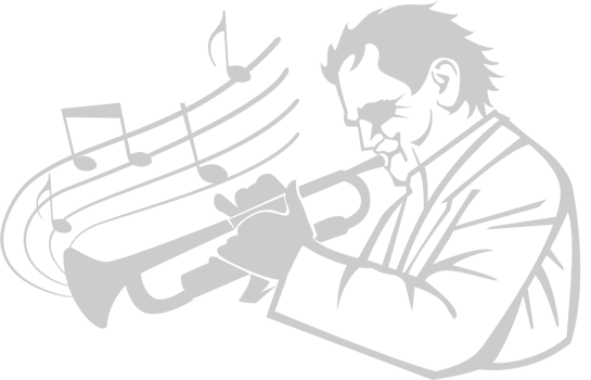 Trumpet player vector