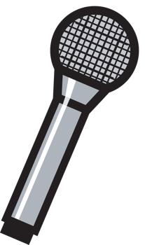 Microphone cartoon vector