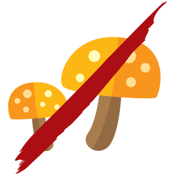 No mushroom vector