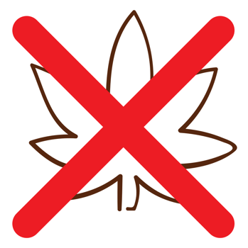 No drugs cannabis vector