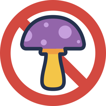 No drugs mushroom vector