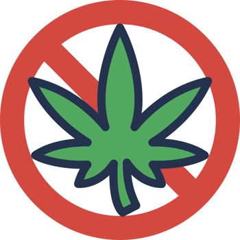 No drugs cannabis vector