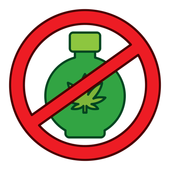 No drugs marijuana vector