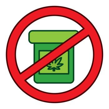 No drugs marijuana vector