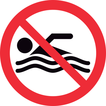 No sign swimming vector