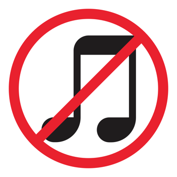 Public forbidden sign music vector