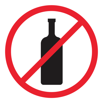 Public forbidden sign alcohol vector