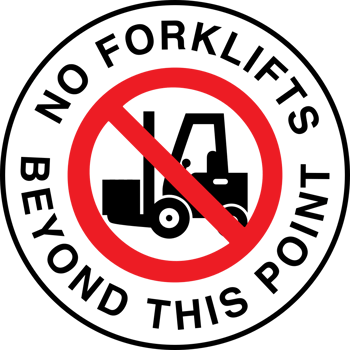 No forklift sign vector