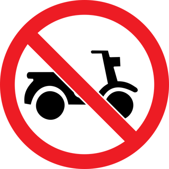 Prohibited sign no scooter vector