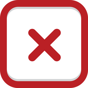 Incorrect sign rounded rectangle vector