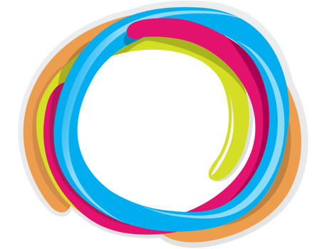Colorful oval logo vector