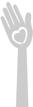 Hand with love symbol vector