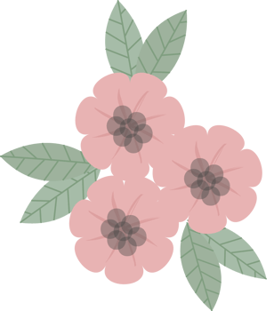 Pink flower vector