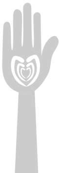 Hand with love symbol vector