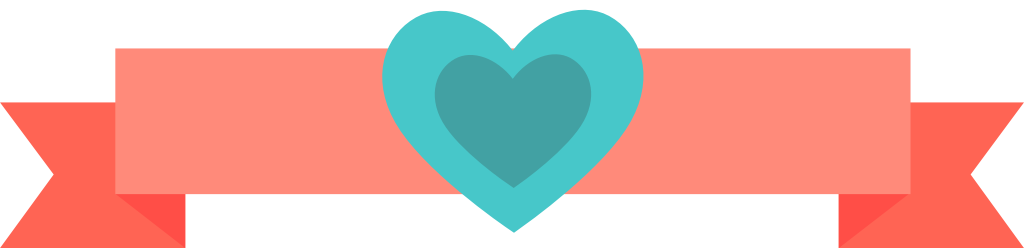 Heart banner vector