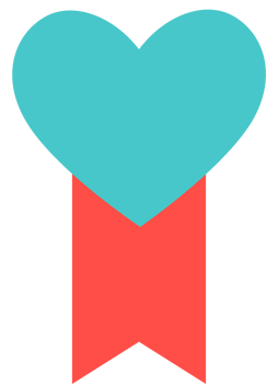 Heart banner vector