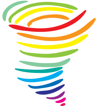 Rainbow tornado vector