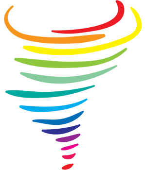 Rainbow tornado vector