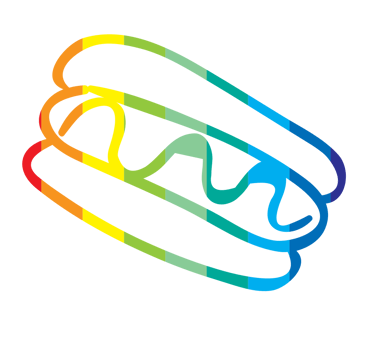 Food with outline rainbow vector