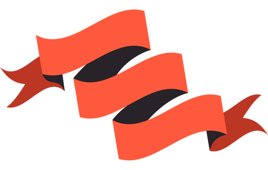Retro ribbon vector